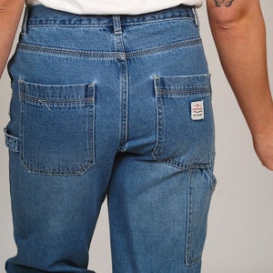 Vintage Carpenter Jeans With Curved Blade Design
