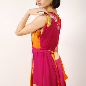 Diane Von Furstenberg Silk Dress 2 vintage y2k wrap floral tie midi image 4