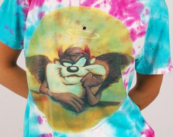 Taz Tie Dye T-shirt (M) Vintage 90s Angel Men Women Medium - Etsy