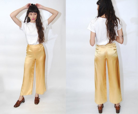 satin bell bottoms