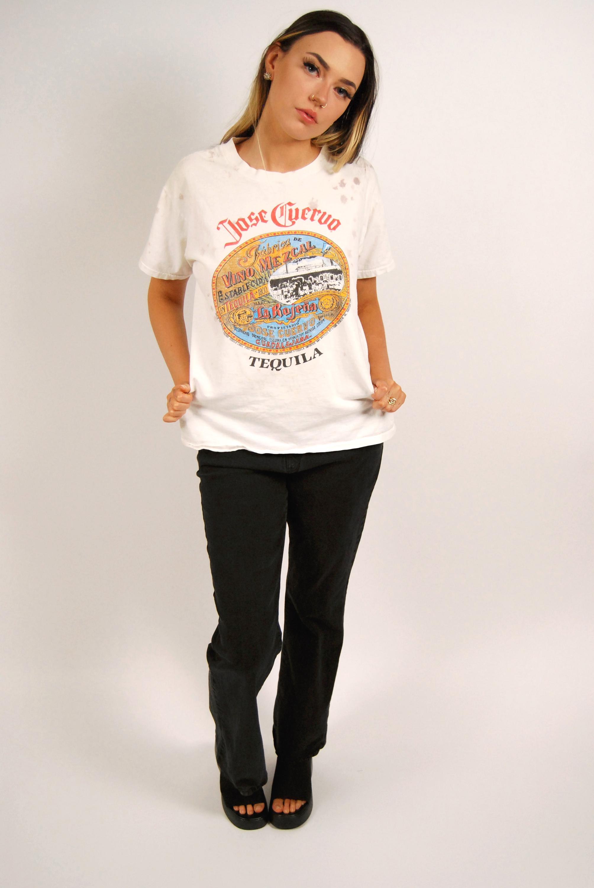 Vintage 80s Jose Cuervo Tequila T-shirt (L) Unisex Mens Womens 