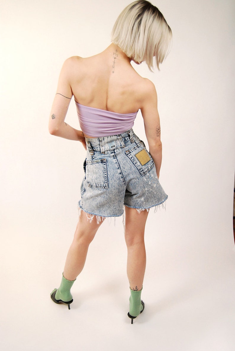 Acid Wash Shorts 24 vintage 80s high waisted jordache denim image 4