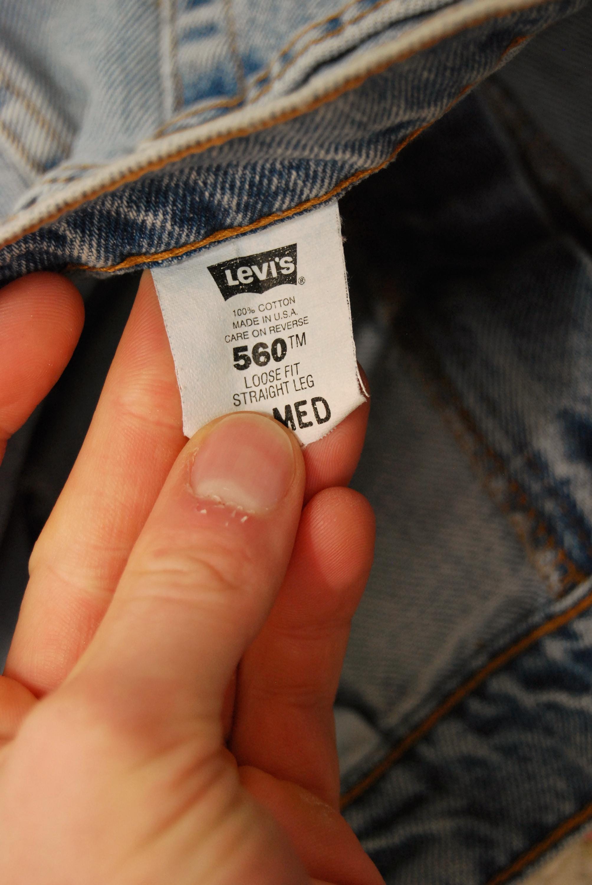 Distressed Levis Shorts (27) Vintage 90s Blue Denim Ripped Women