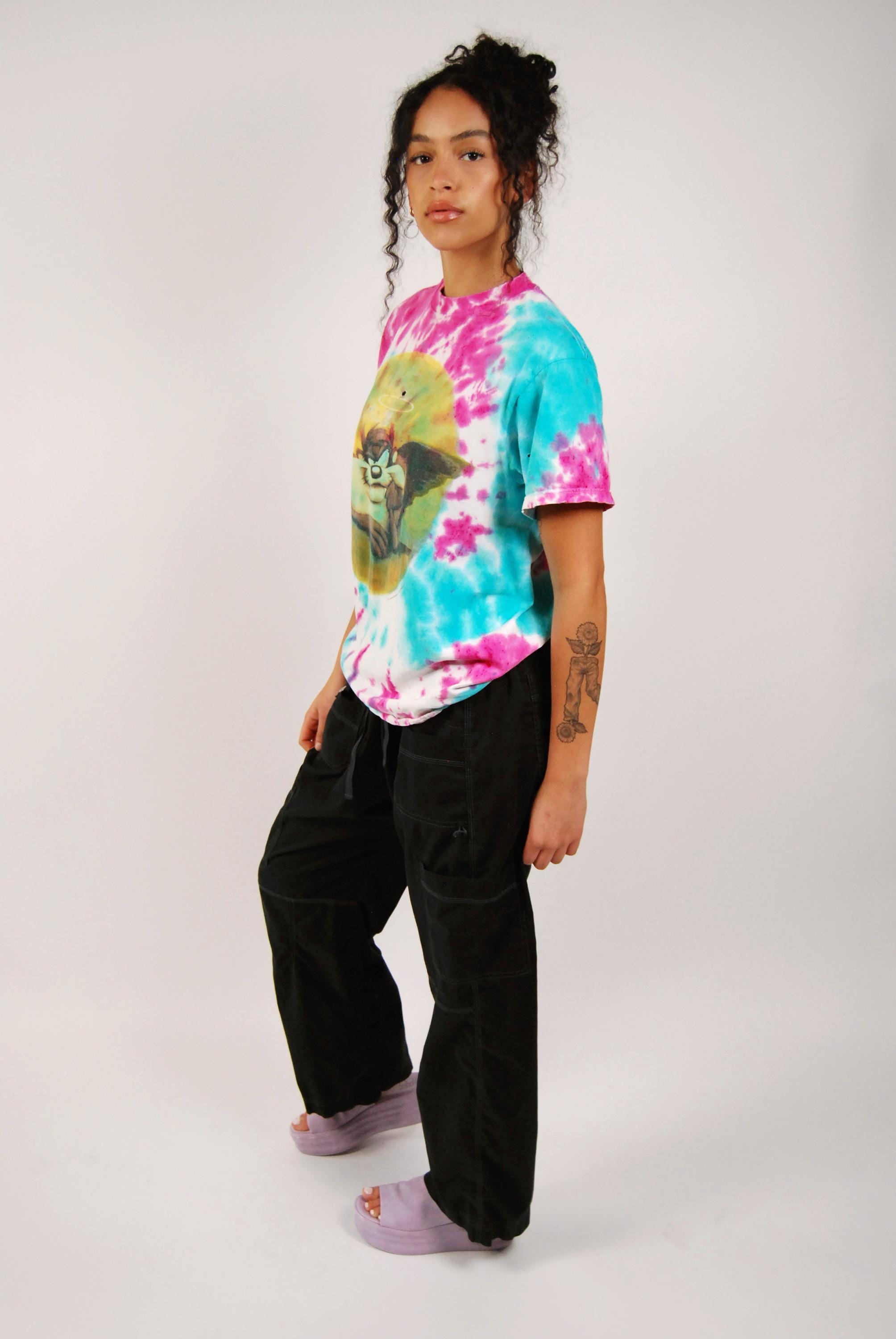 Taz Tie Dye T-shirt (M) Vintage 90s Angel Men Women Medium - Etsy