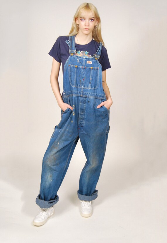 Y2K Dickies Overalls (40) vintage blue denim xxl xl d… Gem