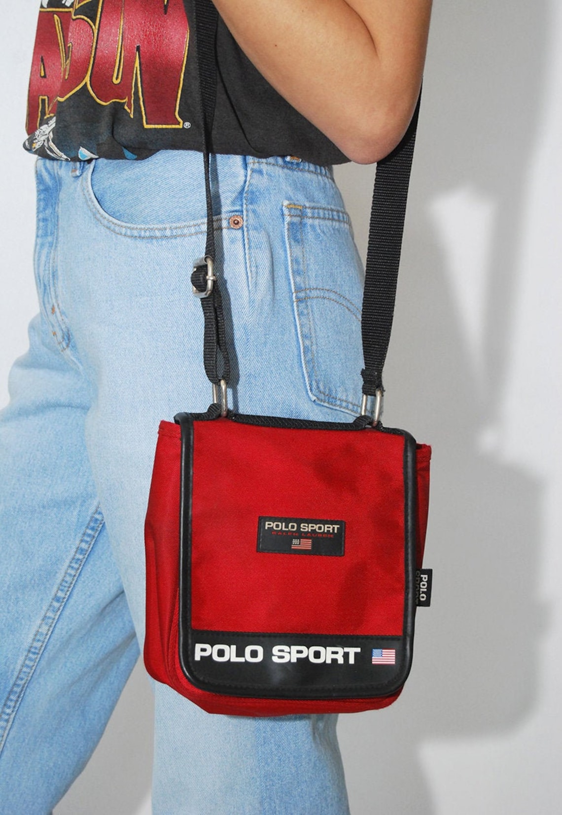 Polo Sport Bag vintage 90s red ralph lauren men women cross Etsy
