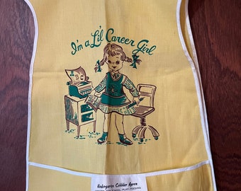 New/ Old Store NWT Child's Apron "I/m A Little Career Girl"