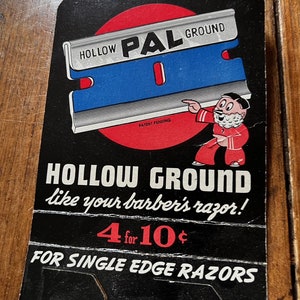 Vintage PAL Single Edge Razor Blade Display