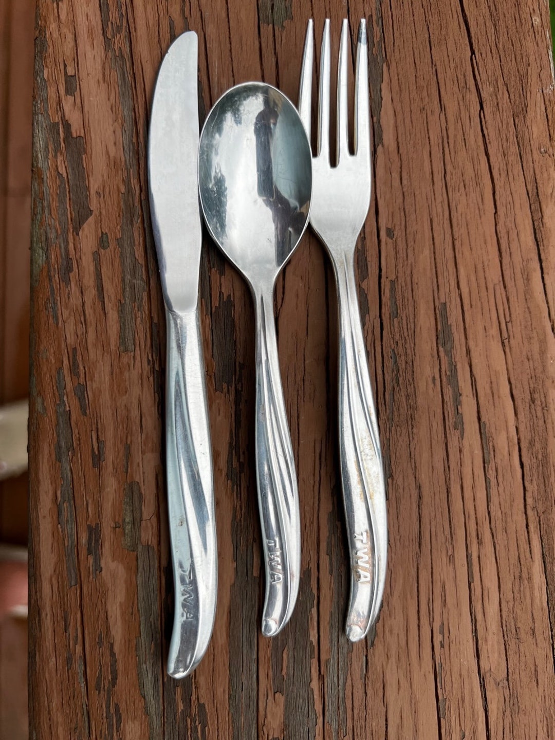 TWA Serving Metal Knives, Forks and Spoons With TWA Logo Etsy