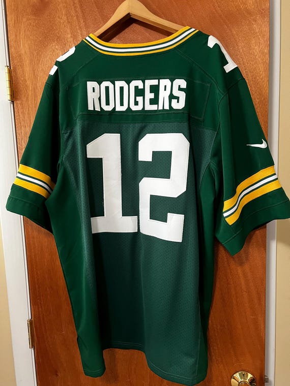 Aaron Rodgers Nike NFL on Field Hand Stitched Green Bay Packers