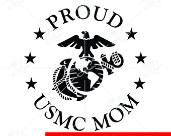 Download Marine Mom Car Decal Etsy