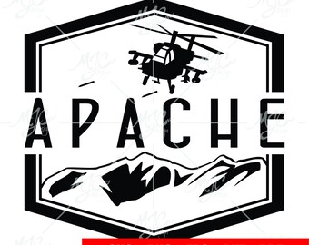Apache SVG, nationalgardets svg, armésvg, Ah64 svg, soldatsvg, apachehelikopter, armétröja, armémaka