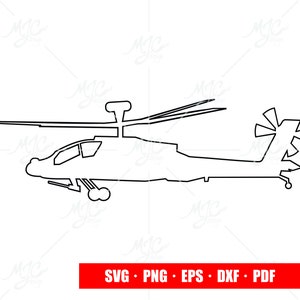 helicopter svg, AH64 outline, apache outline, AH64 svg, AH64 Apache, army svg, army vehicle