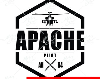 Apache-pilot svg, Apache svg, AH-64 pilot svg, helikopterpilot svg, flyg svg, flygpilot svg
