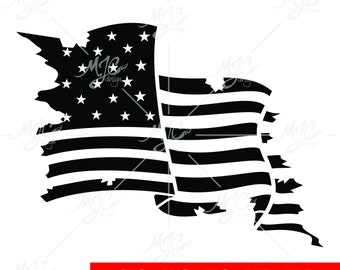 Tattered flag svg, American flag svg, patriot svg, flag svg, military svg, America svg, merica,