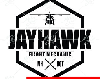 Jayhawk flygmekaniker, Jayhawk SVG, kustbevakningen SVG, MH-60T svg