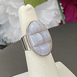 Jay King DTR Desert Rose Trading Co. Sterling Banded Lace Agate Ring, Size 6