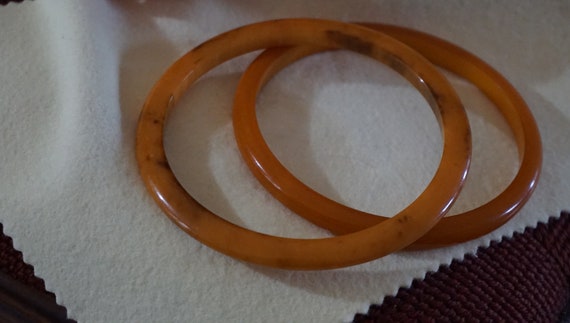 Vintage Bakelite Bangle Butterscotch Color Simich… - image 3