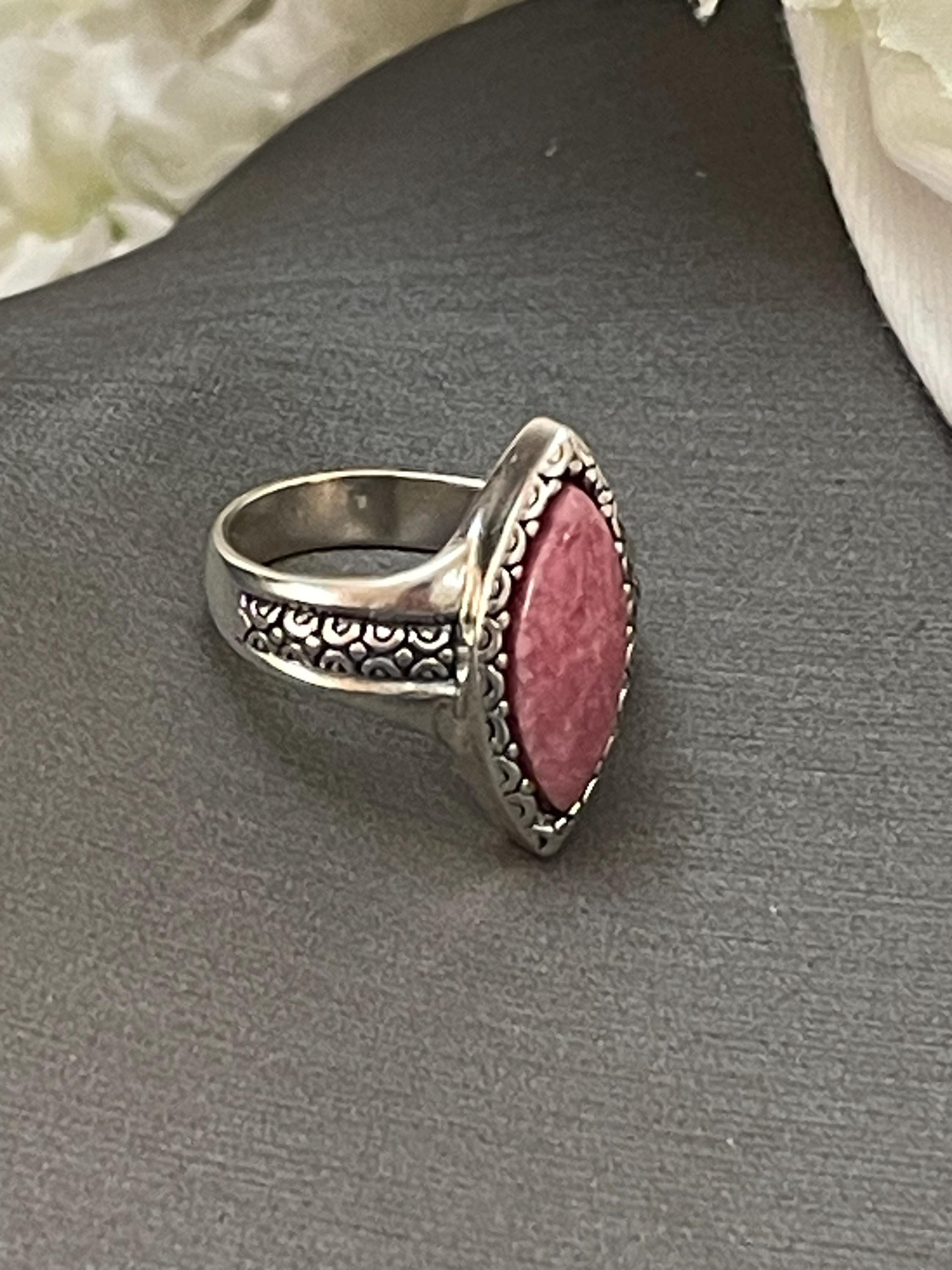 Relios Silver Rings Carolyn Pollack Relios Sterling Silver Rhodochrosite Ring Size 10 - Etsy