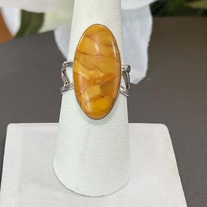 Southwestern Jay King DTR Sterling Silver Yellow Jasper Desert Rose Trading Ring
