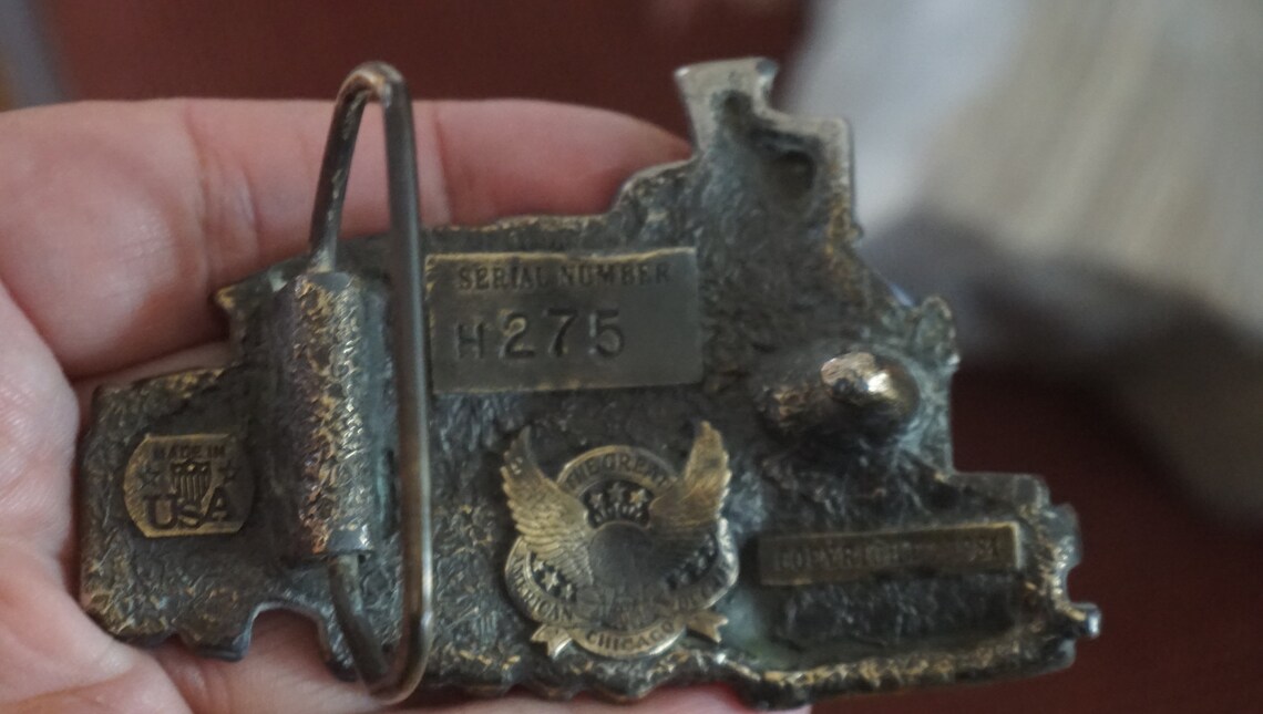 Vintage Great American Buckle Company Belt Buckle Serial H275 Etsy