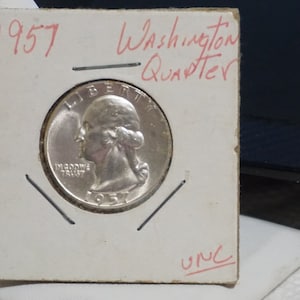 1957 US Washington Quarter Coin Money