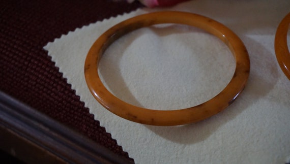 Vintage Bakelite Bangle Butterscotch Color Simich… - image 5