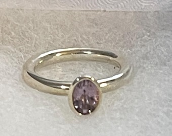 PANDORA Sterling Silver February Birthstone "Tied Together" Ring ~ Size 6