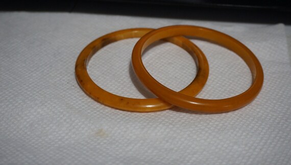 Vintage Bakelite Bangle Butterscotch Color Simich… - image 9