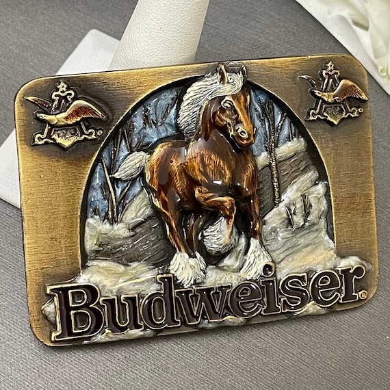 Anheuser Bush Budweiser Clydesdale Brass and Ename