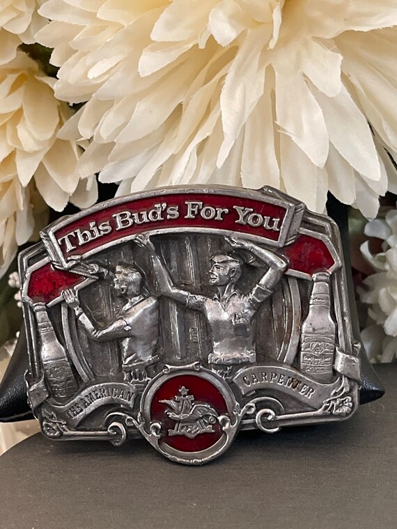 1987 Budweiser Anheuser Busch Belt Buckle This Bu… - image 6