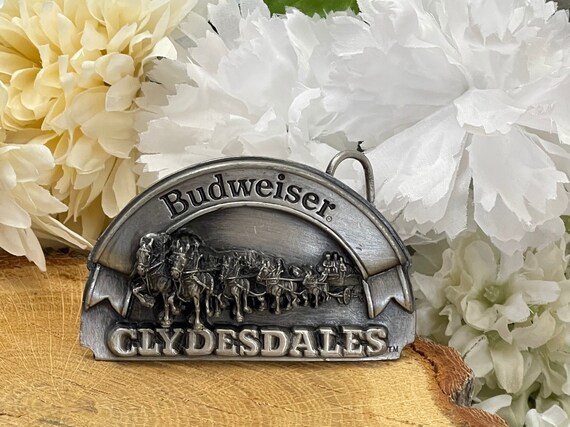 [レア]80s 90s Budweiser 本革ベルトVINTAGE馬車usa製 レア]80s 90s Budweiser 本革ベルトVINTAGE馬車usa製