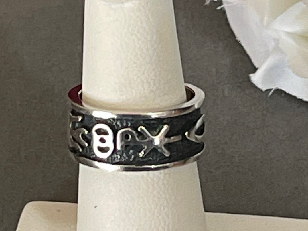 Vintage Stainless Steel Religious Symbols Band Ring SZ 5.5 - Etsy