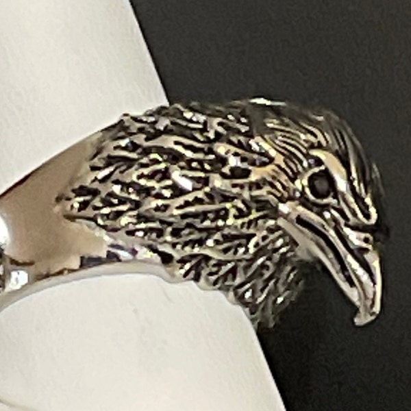Bradford Exchange Stainless Steel Figural Eagle Unleash The Power Ring "Strength And Pride" Eagle Ring Size 10.25