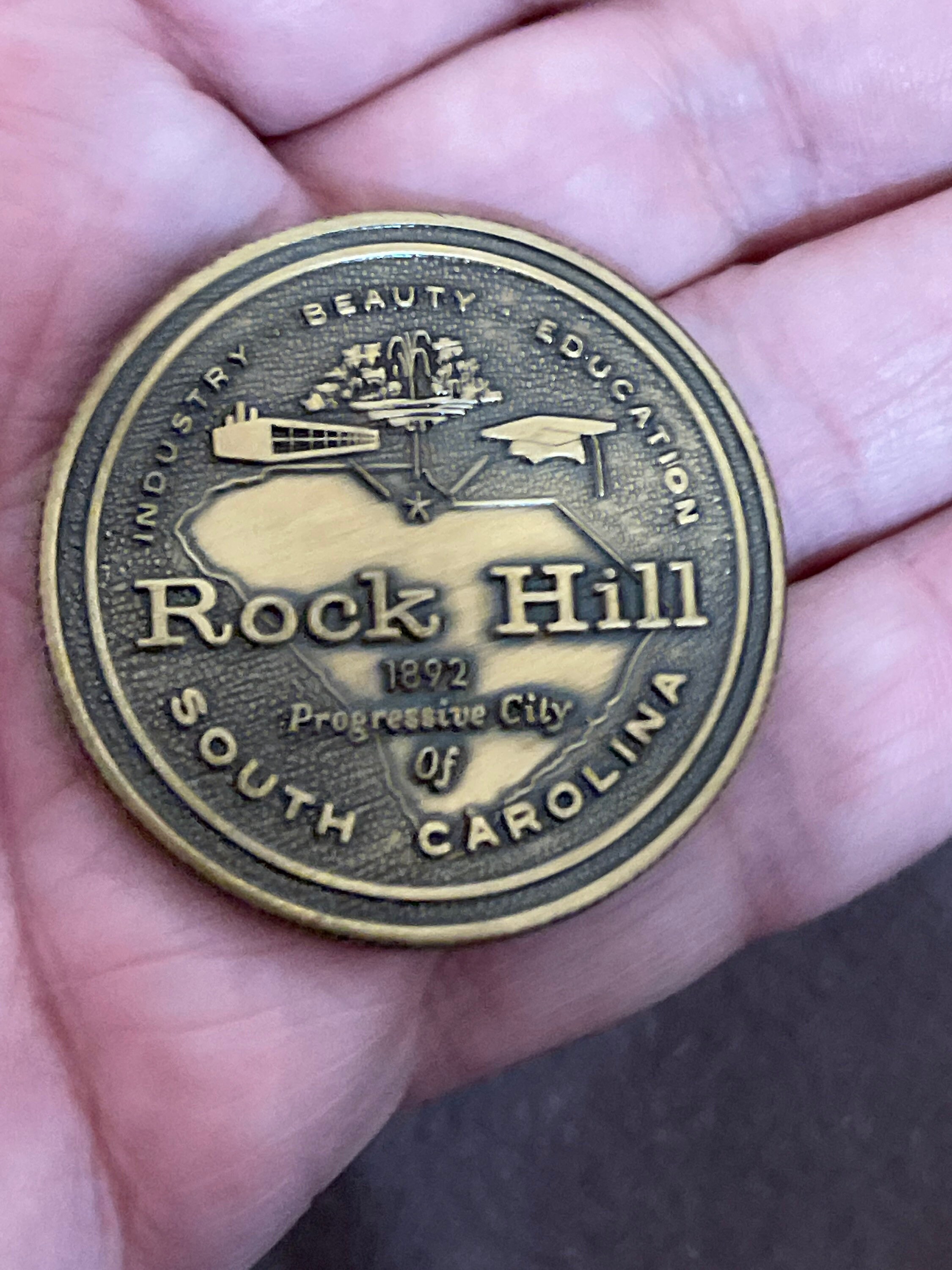 記念メダル1127L37●磯庭園 Vintage Rock Hill South Carolina Gateway to Rock Hill S.C.