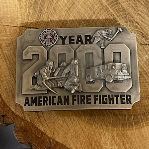 Siskiyou Buckle Co 1999 American Fire Fighter Pewter Belt Buckle Limited Edition