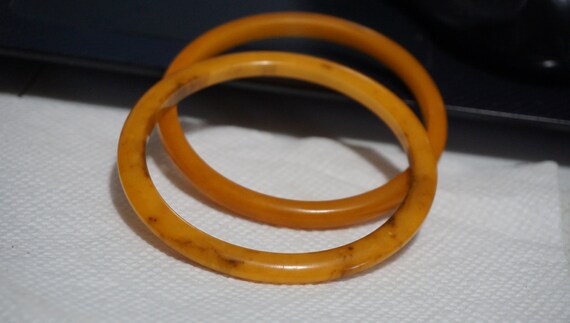 Vintage Bakelite Bangle Butterscotch Color Simich… - image 7