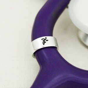 Running Stethoscope Charm - Stethoscope ID Tag, Veterinarian Gift, Stethoscope Accessories, Running Gift