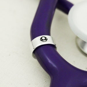 1UP Mushroom Stethoscope Charm - Stethoscope ID Tag, Veterinarian Gift, Stethoscope Accessories, Stethoscope Charm, Gamer Gift
