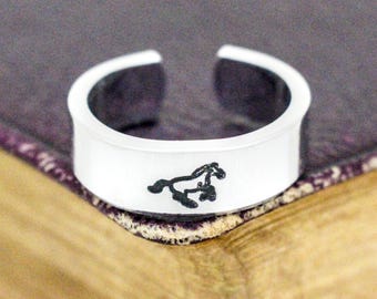 Horse Ring: Adjustable Aluminum Equestrian Jewelry