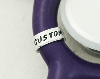 Custom Stethoscope ID Tag: Personalized Name Charm, Nurse Gift