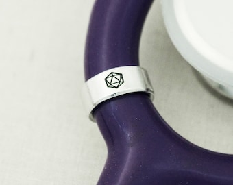 D20 Stethoscope Charm: Personalized RN Doctor Gift