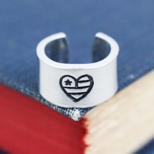 USA Heart Stethoscope Charm - Stethoscope ID Tag, Nurse RN Doctor Gift, Stethoscope Accessories, Stethoscope Charm