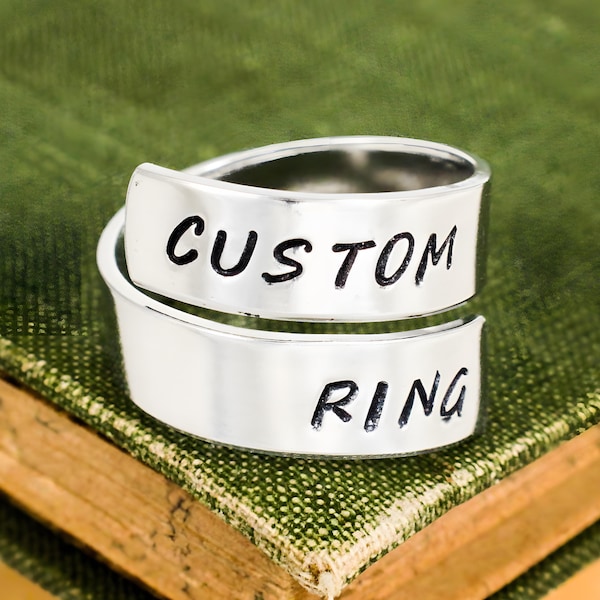 Personlig aluminiumsring: Anpassad vriddesign