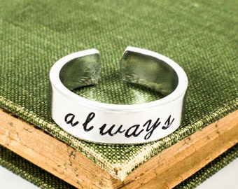Always Ring, Promise Ring, Ring for Girlfriend, Commitment Ring, Adjustable Aluminum Promise Ring
