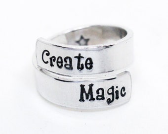 Create Magic Wrap Ring: Positive Wizard Gift
