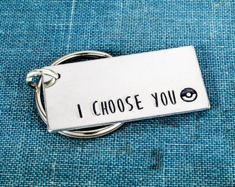 I Choose You Keychain, Retro Video Games, Gamer Gift, Gifts for Gamers, Video Game Jewelry