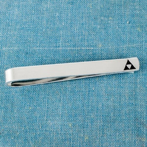 Triforce Tie Clip, Zelda Wedding, Gamer Wedding, Gift for Gamers - Aluminum Tie Bar, Easter Gift