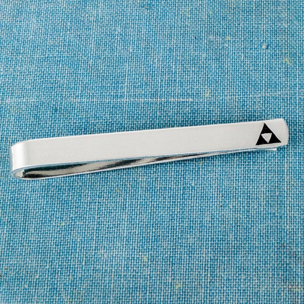 Triforce Tie Clip, Zelda Wedding, Gamer Wedding, Gift for Gamers - Aluminum Tie Bar, Easter Gift