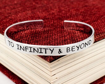 To Infinity and Beyond Bracelet, Infinity Jewelry, Hand Stamped Bracelet